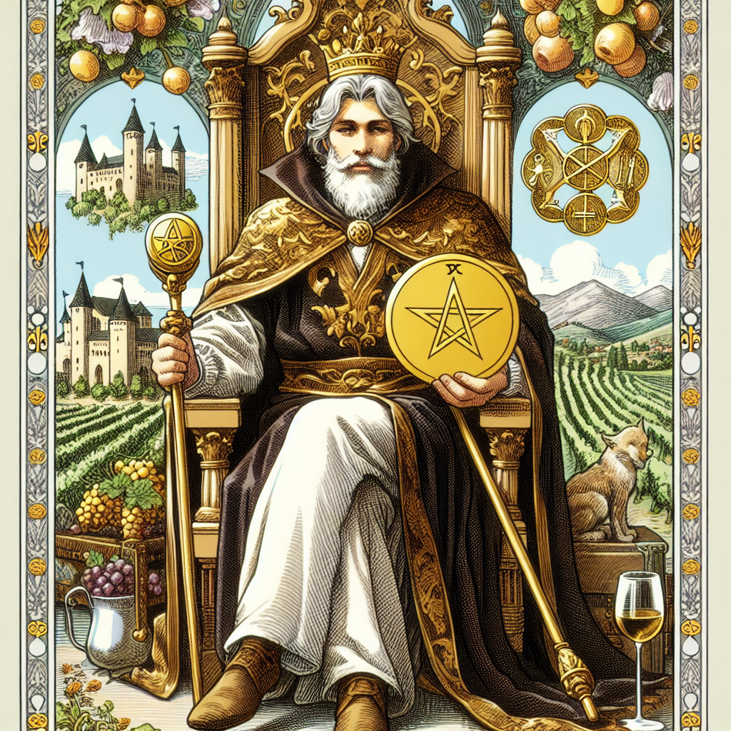 타로에서 King of Pentacles 카드의 의미와 뜻풀이