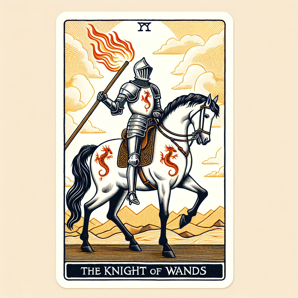 타로에서 Knight of Wands 카드의 의미와 뜻풀이